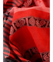 Traditional Bengali Begampuri Handloom Cotton Saree With Blouse Piece(Gray red)