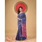 Blend Tribal Palki Printed Designer Saree with Blouse Piece (Blue Pibk)