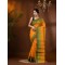 Traditional Bengal Tant Woven Minakari Kolka Design Pure Handloom Cotton Saree Without Blouse Piece(Light Orange)