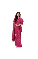 dB DESH BIDESH Women`s Bengal Tant Abhrak Work Design Soft Pure Handloom Cotton Saree With Blouse Piece Pink