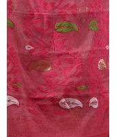  Resham Dhakai Jamdani Cotton Handloom Saree Aam Kolka Design Jamdani Saree(Yellow Pink)