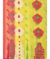  Resham Dhakai Jamdani Cotton Handloom Saree Aam Kolka Design Jamdani Saree(Yellow Pink)