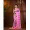 Banphul Print Design Pure Handloom Cotton Saree Without Blouse Piece (Pink)