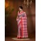  Banphul Print Design Pure Handloom Cotton Saree Without Blouse Piece (Red)