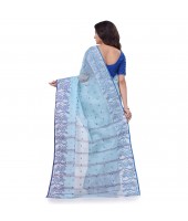 Pure Handloom Cotton Saree(Blue)