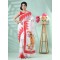 Bengal Handloom Pure Cotton Saree Dashabhuja HandPrint Design With Blouse Piece