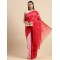 Handloom Tant Soft Dhakai Jamdani Cotton Saree (Red-White) with Whole Body Design - Durga Puja Collection