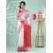  Cotton Handloom Cotton Silk Saree Flower Copper Work With Blouse Piece (Red White)