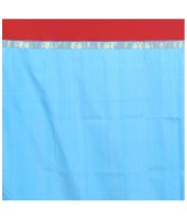 dB DESH BIDESH Women`s Bengal Kanchipuram Art Silk Saree Handmade Whole Body Garad Design With Running Blouse Light Blue