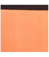 dB DESH BIDESH Women`s Bengal Kanchipuram Art Silk Saree Handmade Whole Body Garad Design With Running Blouse Orange Black