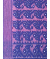 Resham Dhakai Jamdani Cotton Handloom Saree Hajar Buti Design Jamdani Saree(Pink Blue)