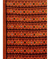  Hirokduti Resham Dhakai jamdani Bengal Pure Cotton Handloom Saree Whole Body Design without Blouse Piece (Black Orange)