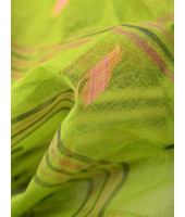  Handloom Cotton Saree Mina Pyramid Woven Designer Without Blouse Piece (Green)