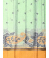  Handloom Cotton Saree Padmakshi Woven Designer Without Blouse Piece (Light Green)