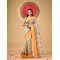 Traditional Pure Handloom Cotton Saree Padmo Woven Design Without Blouse Piece (Peach)