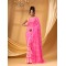 Tamarind Leaf Resham Dhakai Jamdani Pure Cotton Handloom Saree Whole Body Design without Blouse Piece(Pink)