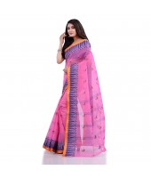 dB DESH BIDESH Women`s Traditional Pure Cotton Handloom Saree Woven Tilak Designer Without Blouse Piece