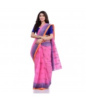 dB DESH BIDESH Women`s Traditional Pure Cotton Handloom Saree Woven Tilak Designer Without Blouse Piece