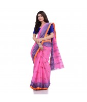 dB DESH BIDESH Women`s Traditional Pure Cotton Handloom Saree Woven Tilak Designer Without Blouse Piece