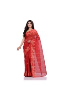 Women`s Traditional Pure Handloom Cotton Saree MinaKarat Woven Designer Without Blouse Piece (Red)