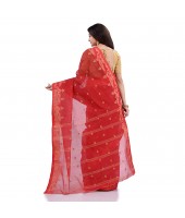 Women`s Traditional Pure Handloom Cotton Saree MinaKarat Woven Designer Without Blouse Piece (Red)