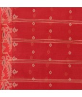 Women`s Traditional Pure Handloom Cotton Saree MinaKarat Woven Designer Without Blouse Piece (Red)