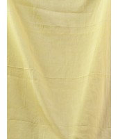 dB DESH BIDESH Women`s Fancy Trendy Solid Transparent Design Pure Cotton Handloom MulMul Saree (Yellow)