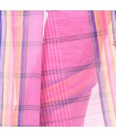 dB DESH BIDESH Women`s Bengal Handloom Pure Cotton Saree Khejur Chori Design Without Blouse Piece Pink