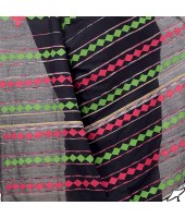 dB DESH BIDESH Women`s Bengali Khesh Mul Pure Cotton Handloom Saree With Blouse Piece (Black)