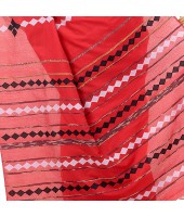 dB DESH BIDESH Women`s Bengali Khesh Mul Pure Cotton Handloom Saree With Blouse Piece (Red)