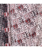  Women`s Traditional Bengal Soft Kalamkari Printed Handloom Cotton Saree Border Tassels Without Blouse Piece White Black