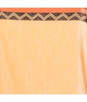 Bengal Soft Cotton Women`s Traditional Bengali Chakra Begampuri Pure Handloom Cotton Saree With Blouse Piece yellow