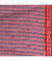 DESH BIDESH Women`s Traditional Bengali Tant Handloom Cotton Saree Galaxi Design With Blouse Piece(Grey)