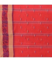 Women`s Traditional Tant Pure Cotton Handloom Blue Saree Woven Sudarshana Designer Without Blouse Piece