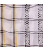 DESH BIDESH Women` Pure Handloom Cotton Saree Pushpapatra Design With Blouse Piece (White)