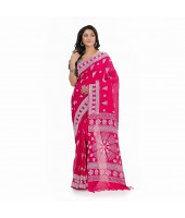  Pure Cotton Konark Design Handloom Saree with Blouse Piece (Pink)