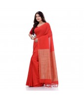 dB DESH BIDESH Women`s Cotton Handloom RupSagar Design Saree Without Blouse Piece (Red)