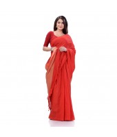 dB DESH BIDESH Women`s Cotton Handloom RupSagar Design Saree Without Blouse Piece (Red)