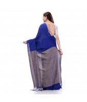  Cotton Handloom RupSagar Design Saree Without Blouse Piece (Blue)