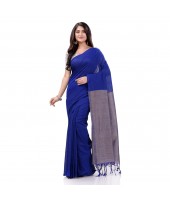  Cotton Handloom RupSagar Design Saree Without Blouse Piece (Blue)