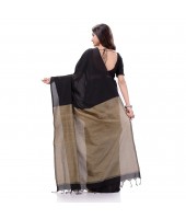 Cotton Handloom RupSagar Design Saree Without Blouse Piece (Black0