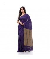  Cotton Handloom RupSagar Design Saree Without Blouse Piece (Purple)