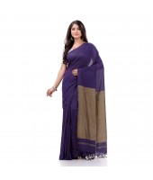  Cotton Handloom RupSagar Design Saree Without Blouse Piece (Purple)