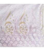  Dhakai Jamdani Pure Cotton Handloom Saree Lojjaboti Design without Blouse Piece (White)