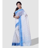 Women Pure Cotton Traditional Handloom Noksa Woven Design Bengal Tant Saree Without Blouse Pcs