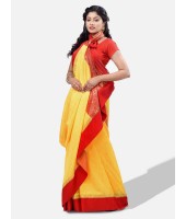 Women`s Bengal Garad Silk Saree Fine Smooth Garad With Blouse Pcs. Handmade Exclusive Flower with Kalka with Whole Body Design