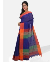 Women Traditional Handloom Woven Design Bengal Khadi Cotton Tant Saree With Blouse Piece