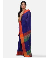 Women Traditional Handloom Woven Design Bengal Khadi Cotton Tant Saree With Blouse Piece