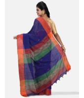 Women Traditional Handloom Woven Design Bengal Khadi Cotton Tant Saree With Blouse Piece