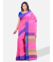 Pure Cotton 100% Traditional Bengali Handloom Tant Saree Very Soft Cotton Materials"Clical Desigined" With Blouse Picas